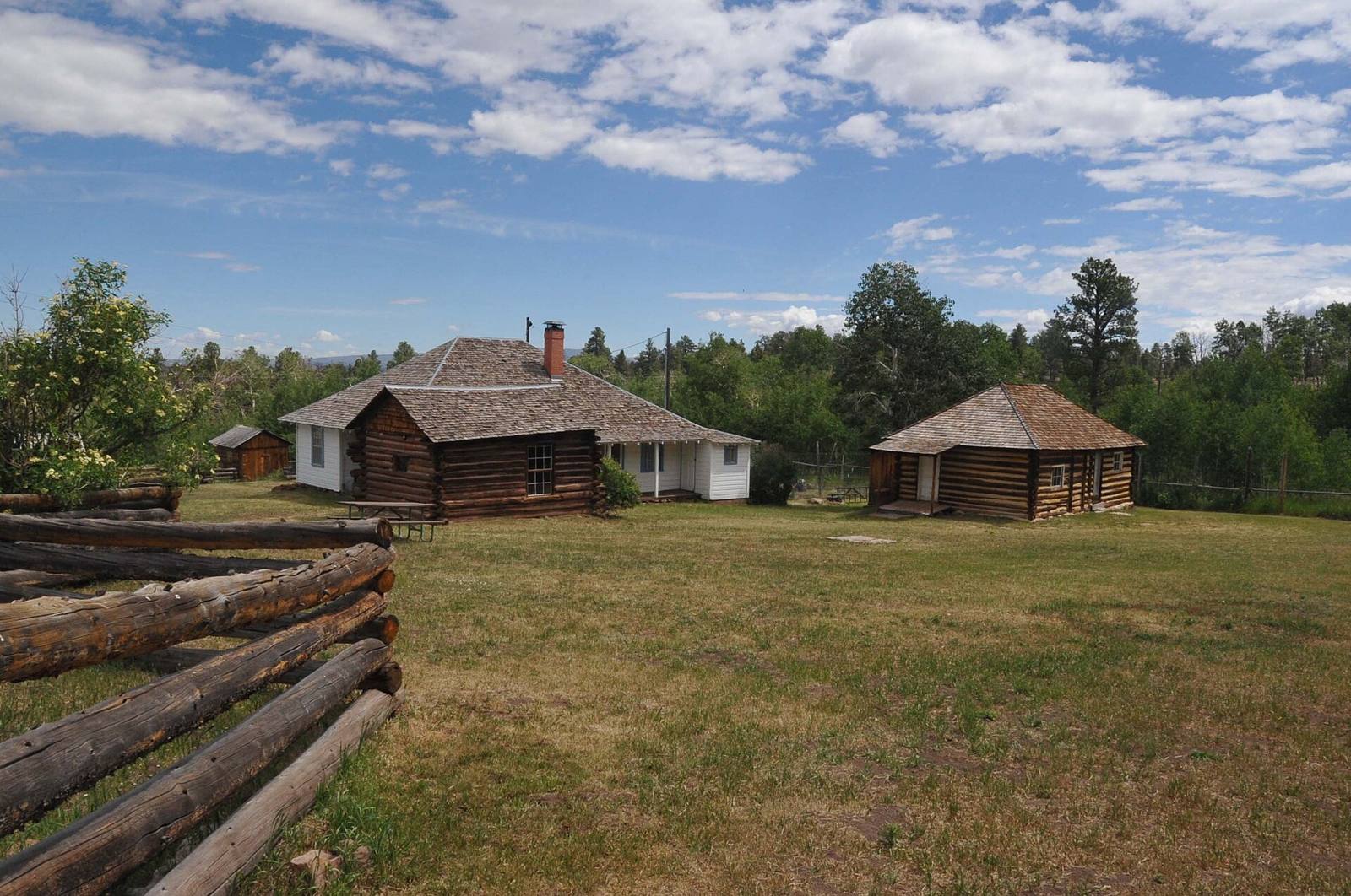 Log rail fence at historic Swett Ranch, Daggett County, Utah
